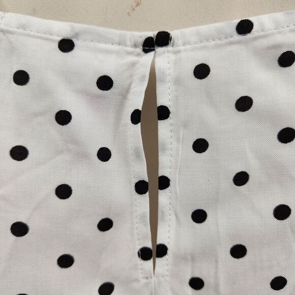 No Boundaries Camisole Tank Top Juniors Size Medium White Black Polka Dot - Picture 7 of 9